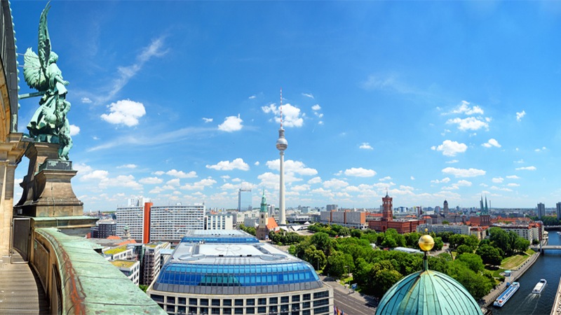 Berlin skyline with TV tower.